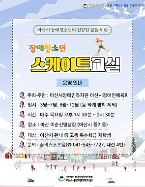 장애청소년 스케이트교실 운영